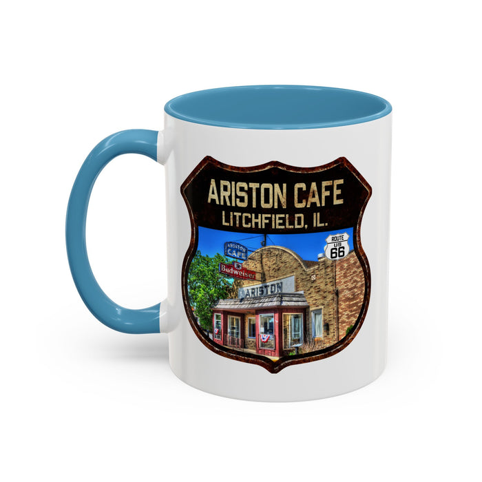 Mug Ariston Cafe Route 66 Shield Illinois 11oz