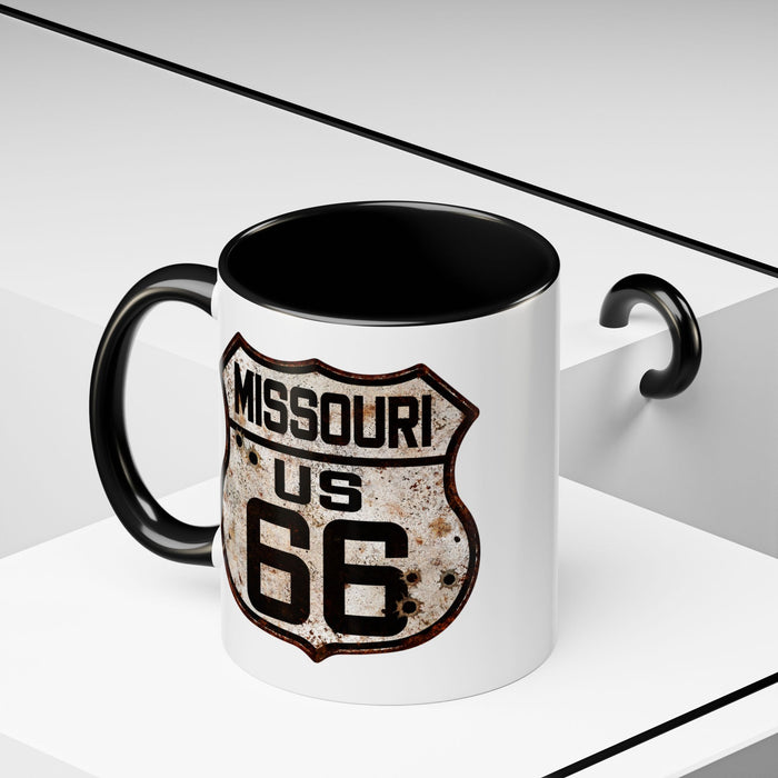 Mug Vintage Rusty Route 66 Highway Shield Missouri Route 66 Gift 11oz, 15oz