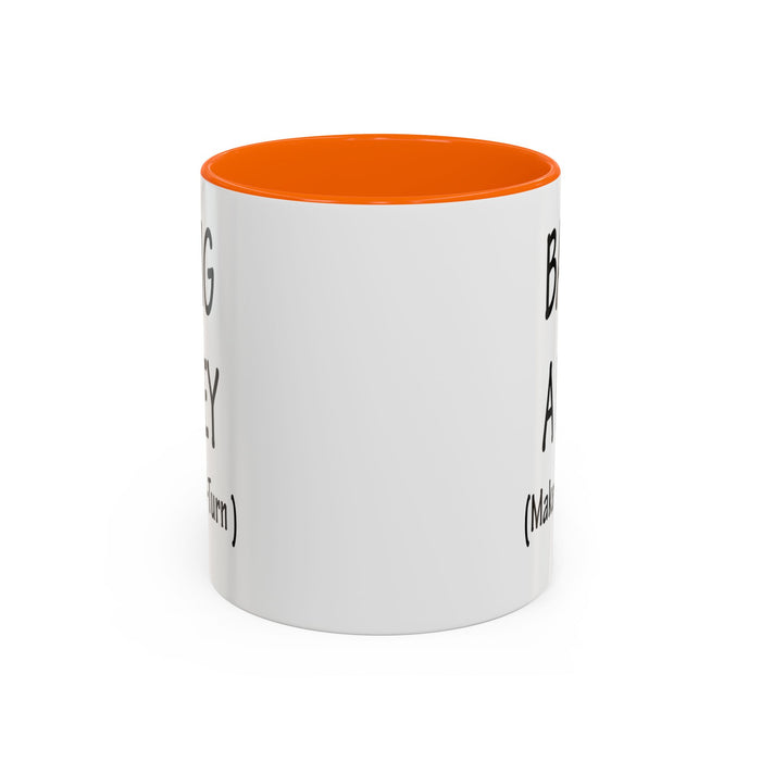 Coffee Mug: "Bang a Uey" Funny Boston Slang for Make a U-Turn Gift, Tea Cup, Ceramic Drinkware, Novelty Souvenir, Kitchen Decor
