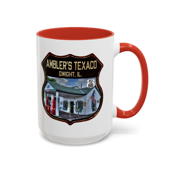 Mug Amblers Texaco Service Station Route 66 Shield Illinois 11oz