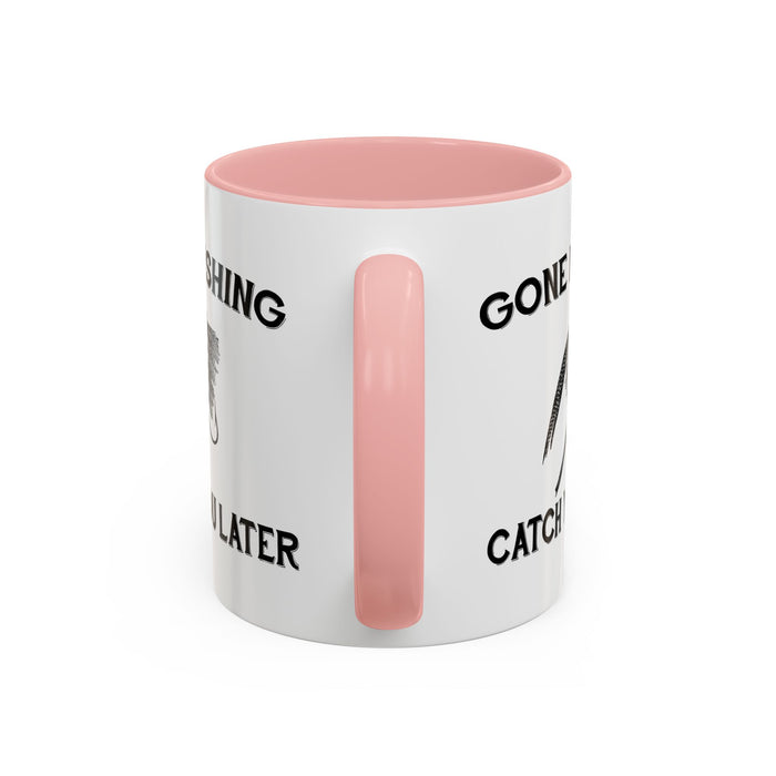 Coffee Mug, Gone Fishing Gift for Dad or Grandpa, Fly Fishing Mug