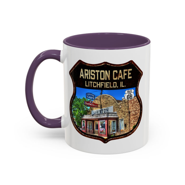 Mug Ariston Cafe Route 66 Shield Illinois 11oz