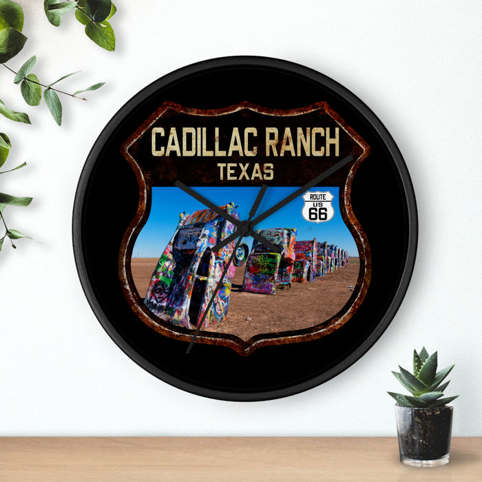 Wall Clock Cadillac Ranch Route 66 Shield Route 66 Gift
