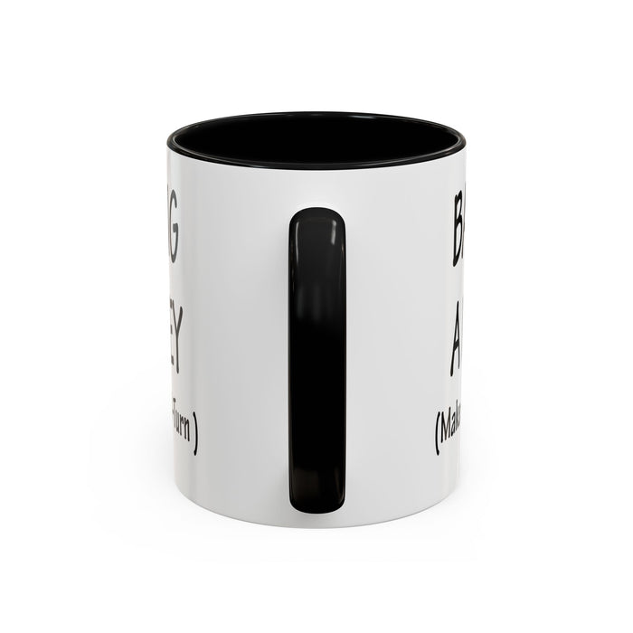 Coffee Mug: "Bang a Uey" Funny Boston Slang for Make a U-Turn Gift, Tea Cup, Ceramic Drinkware, Novelty Souvenir, Kitchen Decor