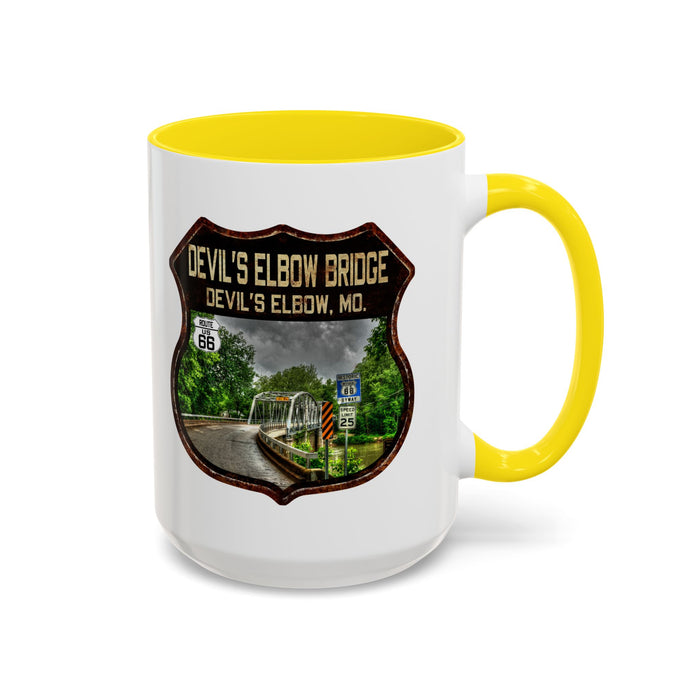 Mug Devil's Elbow Bridge Route 66 Shield Missouri 11oz