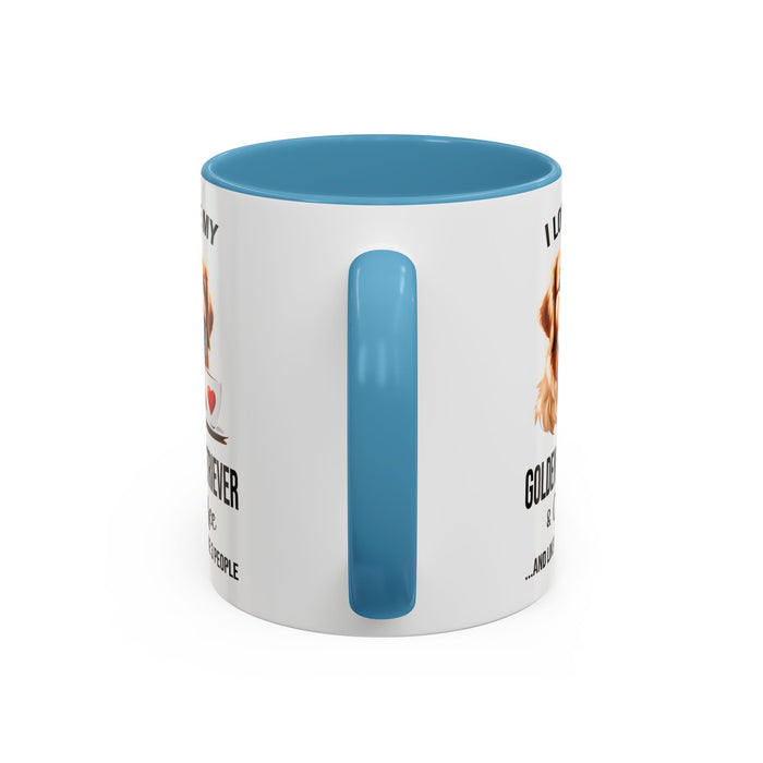 Golden Retriever Lover Mug, Golden Retriever Lover Gift, Coffee Mug, Golden Retriever Mug, Golden Retriever Gift, Golden Retriever A0023-40 Accent Coffee Mug (11, 15oz)