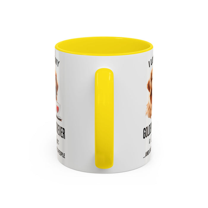 Golden Retriever Lover Mug, Golden Retriever Lover Gift, Coffee Mug, Golden Retriever Mug, Golden Retriever Gift, Golden Retriever A0023-40 Accent Coffee Mug (11, 15oz)