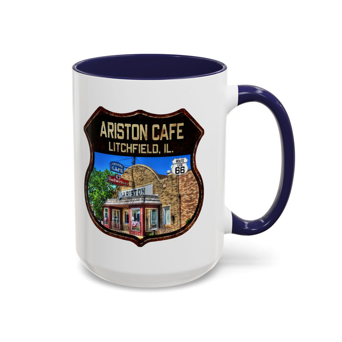 Mug Ariston Cafe Route 66 Shield Illinois 11oz