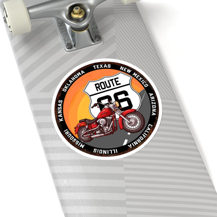 Sticker The States on Route 66 Round Kiss-Cut Stickers