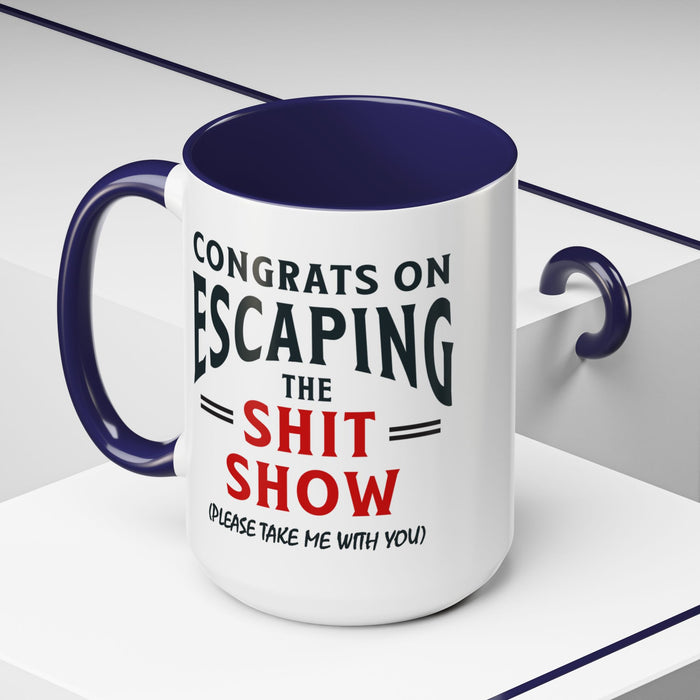 Funny Retirement Gift, Funny Coworker Leaving Gift, Going Away Co Worker, Goodbye Farewell, Retirement Mug, New Job, Leaving Job A0037-006 Accent Coffee Mug (11, 15oz)