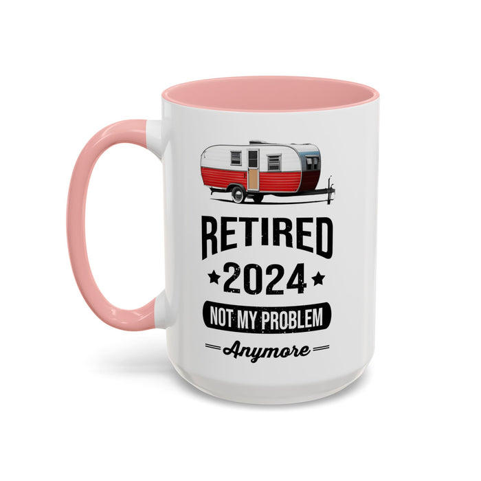 Retirement Mug - Retirement Camping - Coffee Mug - Funny Retirement Gift, Happy Retirement Mug, Fishing Retirement Gift A0037-02 Accent Coffee Mug (11, 15oz)