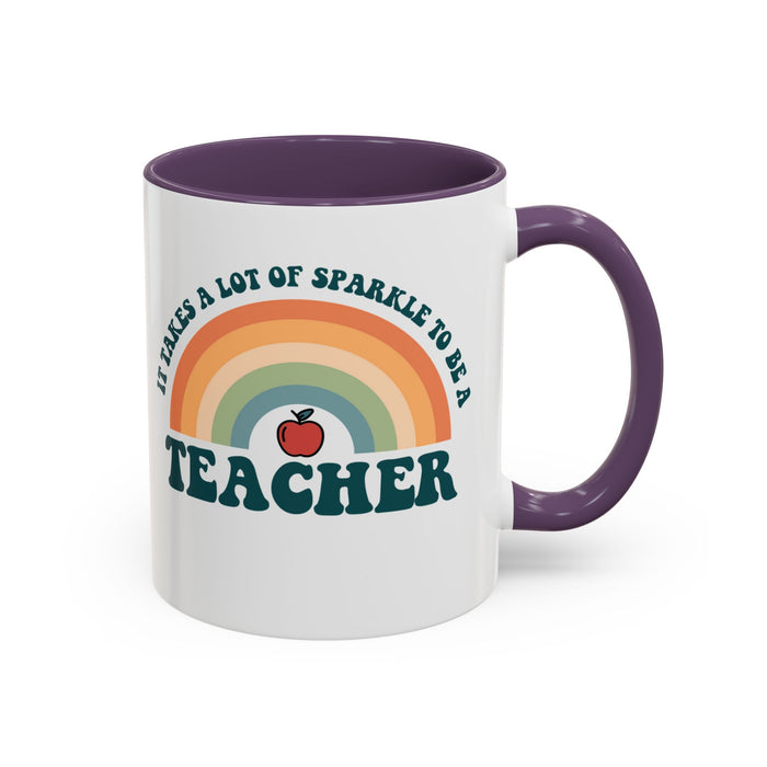 Gift for Teacher - Sparkle Teacher Mug - Unique Teacher Appreciation Gift 11-A0005-001A