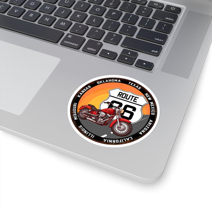 Sticker The States on Route 66 Round Kiss-Cut Stickers