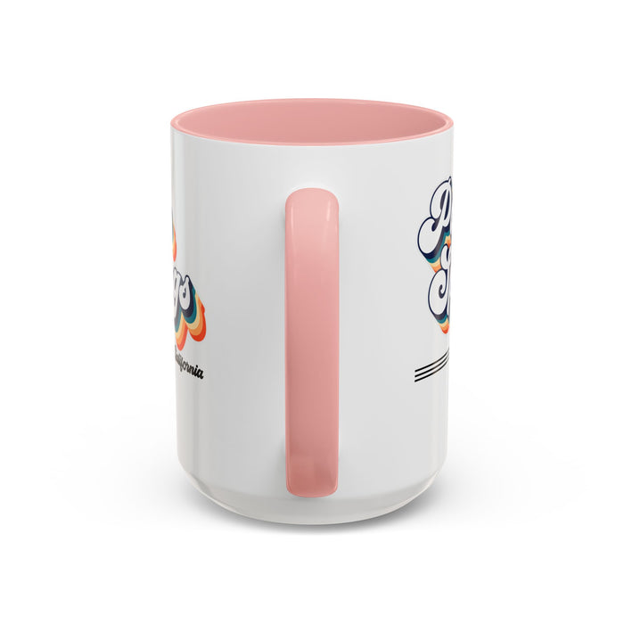 Coffee Mug, Palm Springs Retro 80s Vibe Big Text, Tea Cup, Hot Chocolate Mug, Unique Gift for Palm Spring Lovers, Birthday Gift for Coffee