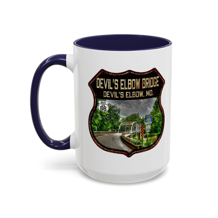Mug Devil's Elbow Bridge Route 66 Shield Missouri 11oz