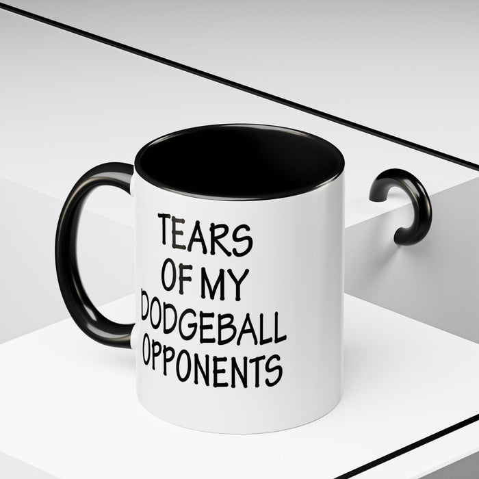 Dodgeball Gift, Dodgeball Coffee Mug, Dodgeball Player Gifts, Tears of My Dodgeball Opponents, Funny Mug, Dodgeball Coach Gift A0075-025A Accent Coffee Mug (11, 15oz)