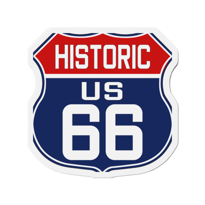 Red White and Blue Route 66 Shield Die-Cut Magnets