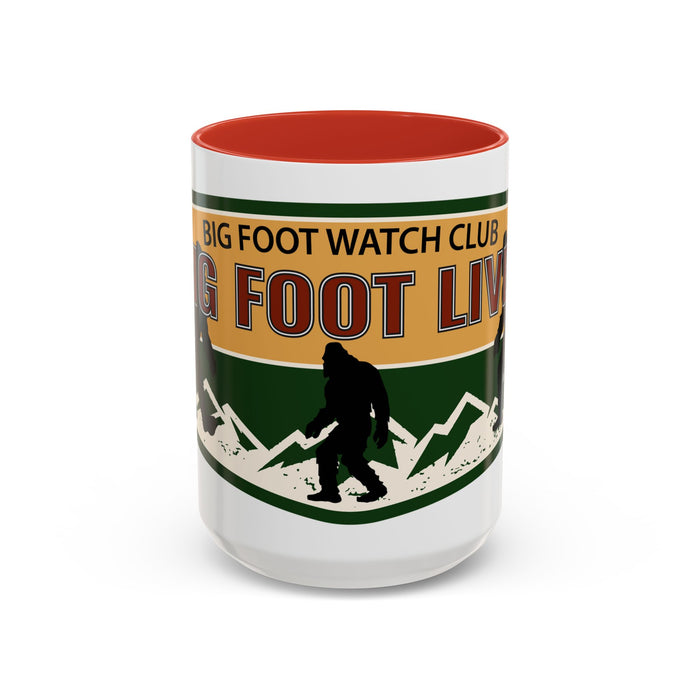 Big Foot Watch Club Sticker - Sasquatch Decal - Funny Yeti Gift Accent Coffee Mug (11, 15oz)