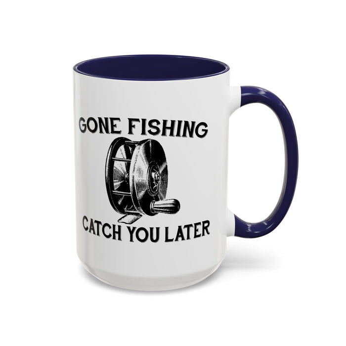 Coffee Mug, Gone Fly Fishing Gift for Dad or Grandpa