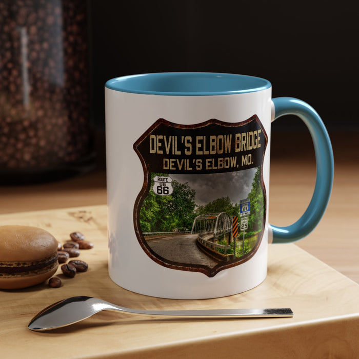 Mug Devil's Elbow Bridge Route 66 Shield Missouri 11oz