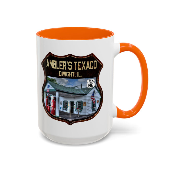 Mug Amblers Texaco Service Station Route 66 Shield Illinois 11oz