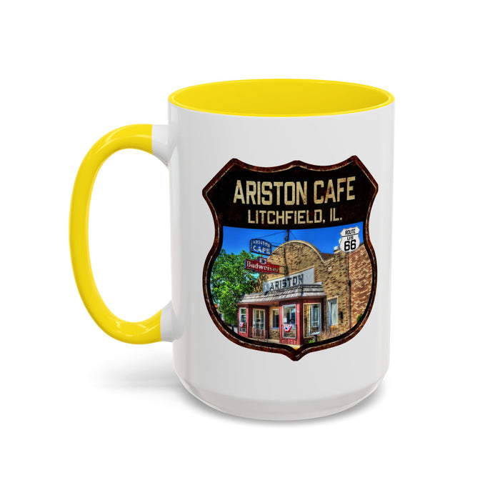 Mug Ariston Cafe Route 66 Shield Illinois 11oz