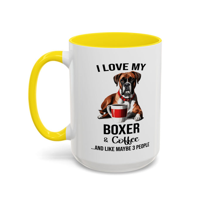 Boxer Lover Mug, Boxer Lover Gift, Coffee Mug, Boxer Mug, Boxer Gift, Boxer Owner Gift, Boxer Owner Mug, Dob Lover Gift, Dog Mug A0023-015 Accent Coffee Mug (11, 15oz)