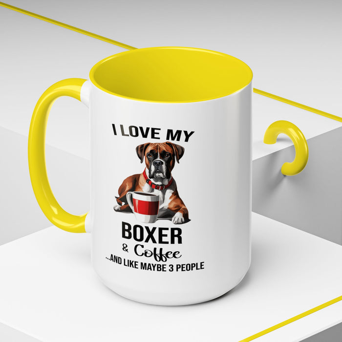 Boxer Lover Mug, Boxer Lover Gift, Coffee Mug, Boxer Mug, Boxer Gift, Boxer Owner Gift, Boxer Owner Mug, Dob Lover Gift, Dog Mug A0023-015 Accent Coffee Mug (11, 15oz)