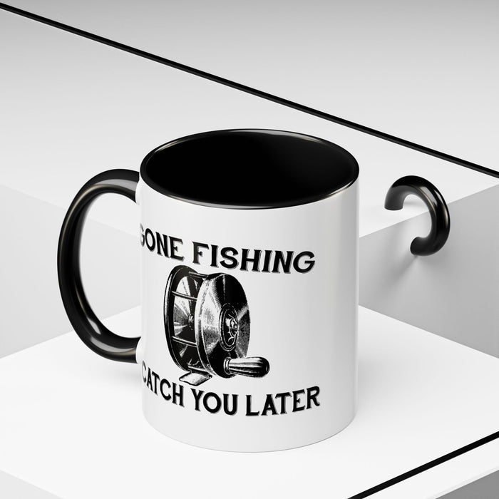 Coffee Mug, Gone Fly Fishing Gift for Dad or Grandpa
