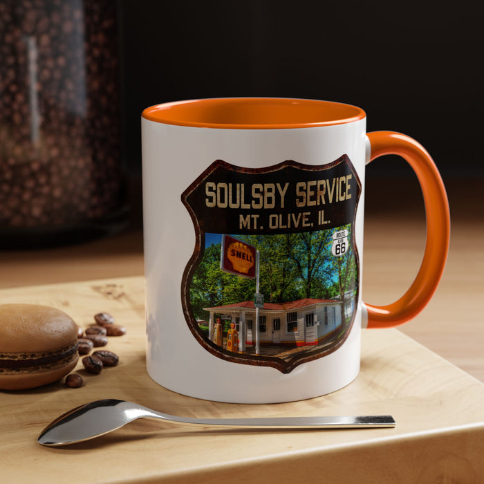 Mug Soulsby Service Station Route 66 Shield Illinois 11oz
