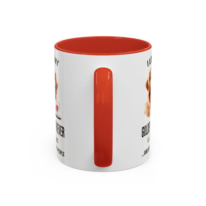Golden Retriever Lover Mug, Golden Retriever Lover Gift, Coffee Mug, Golden Retriever Mug, Golden Retriever Gift, Golden Retriever A0023-40 Accent Coffee Mug (11, 15oz)