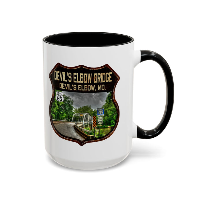 Mug Devil's Elbow Bridge Route 66 Shield Missouri 11oz