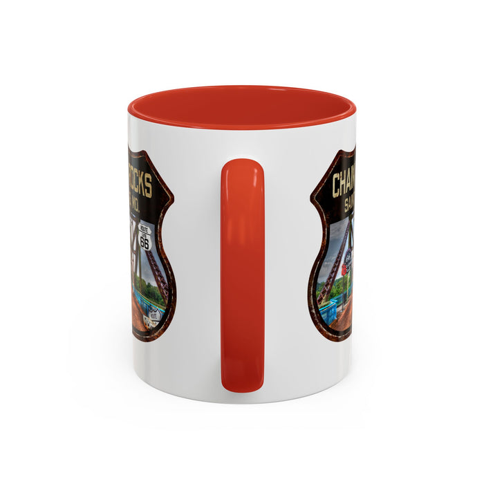 Mug Chain of Rocks Bridge Route 66 Shield Illinois 11oz