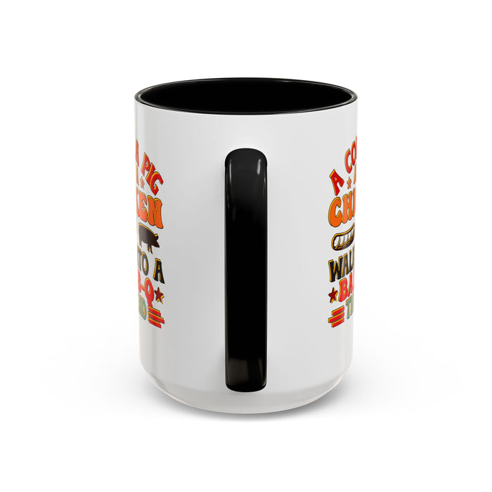 Funny BBQ Grilling Coffee Mug, Pig Cow Duck, Novelty Tea Cup, Barbecue Lover Gift, Kitchen Decor