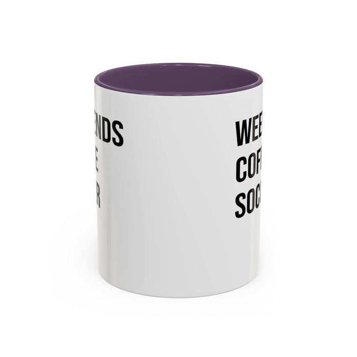 Weekend Coffee Soccer Mug, Soccer Mug, Soccer Mom Mug, Mug for Women, Game Day Soccer Mug A0009-002A