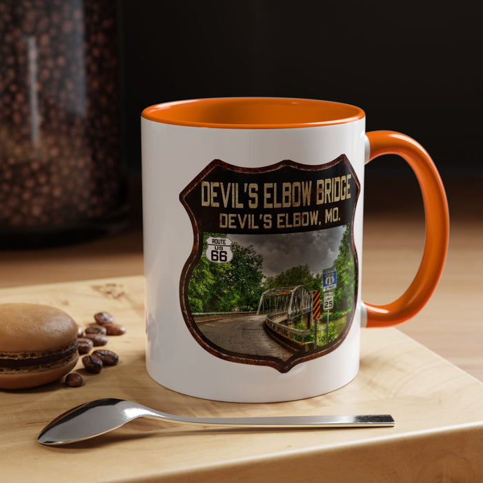 Mug Devil's Elbow Bridge Route 66 Shield Missouri 11oz