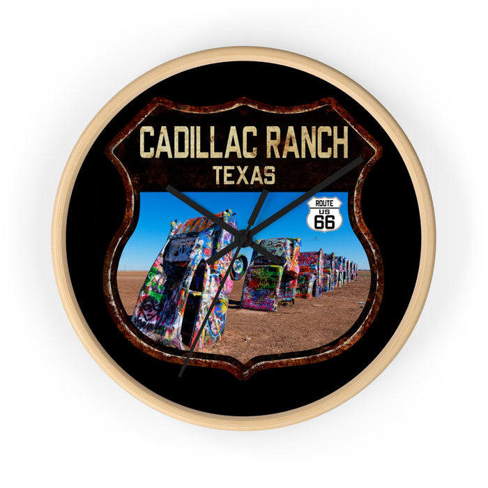 Wall Clock Cadillac Ranch Route 66 Shield Route 66 Gift
