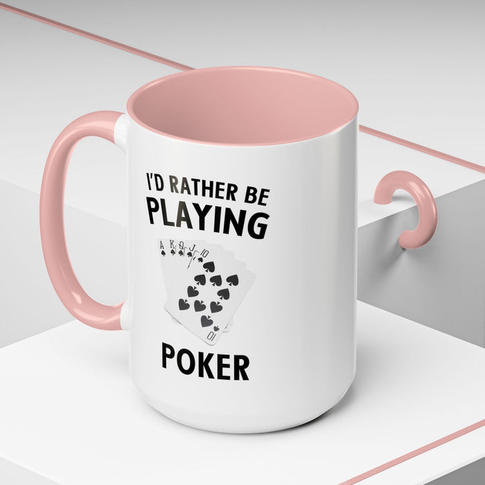 Funny Card Player Mug. Poker Mug. Card Player Gift. Poker Gift. Poker Player Coffee Mug. Poker Expert Mug. Poker Expert Gift Accent Coffee Mug (11, 15oz)