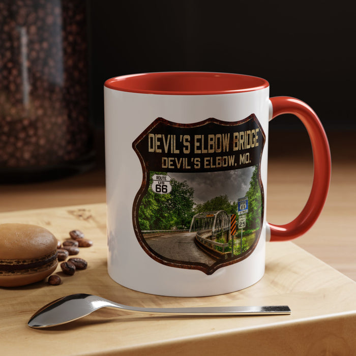 Mug Devil's Elbow Bridge Route 66 Shield Missouri 11oz
