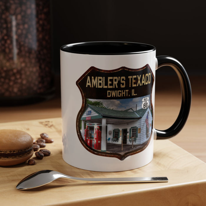 Mug Amblers Texaco Service Station Route 66 Shield Illinois 11oz