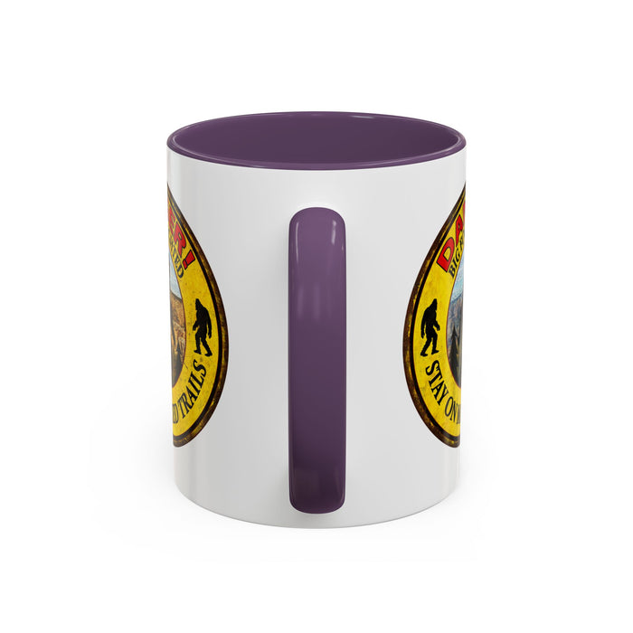 Big Foot Mug Danger Big Foot Sighted - Funny Yeti Gift Accent Coffee Mug (11, 15oz)