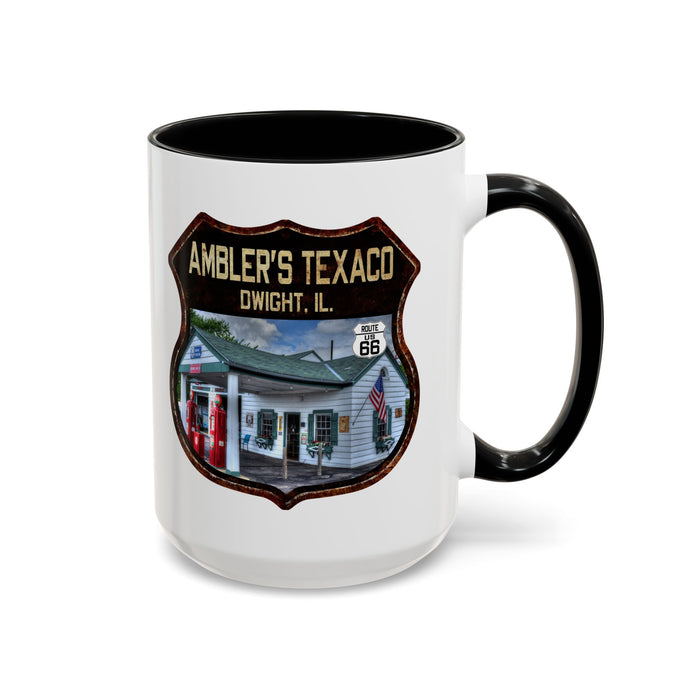 Mug Amblers Texaco Service Station Route 66 Shield Illinois 11oz