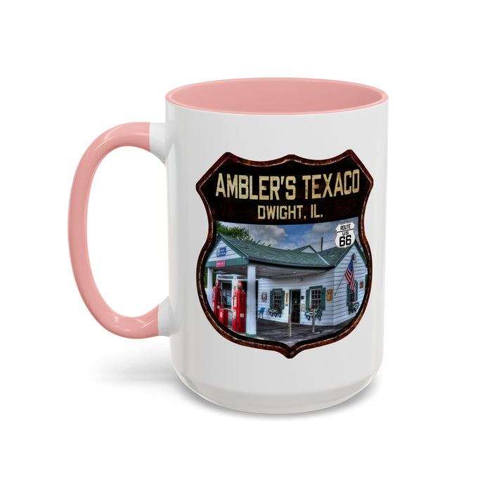 Mug Amblers Texaco Service Station Route 66 Shield Illinois 11oz