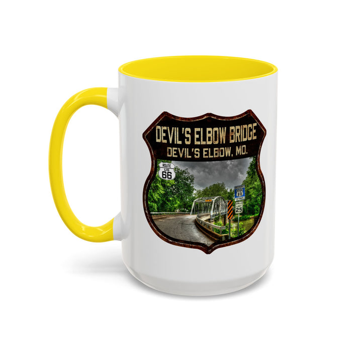 Mug Devil's Elbow Bridge Route 66 Shield Missouri 11oz