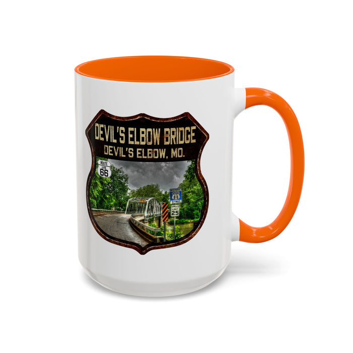 Mug Devil's Elbow Bridge Route 66 Shield Missouri 11oz