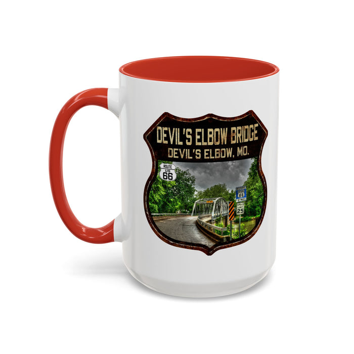Mug Devil's Elbow Bridge Route 66 Shield Missouri 11oz