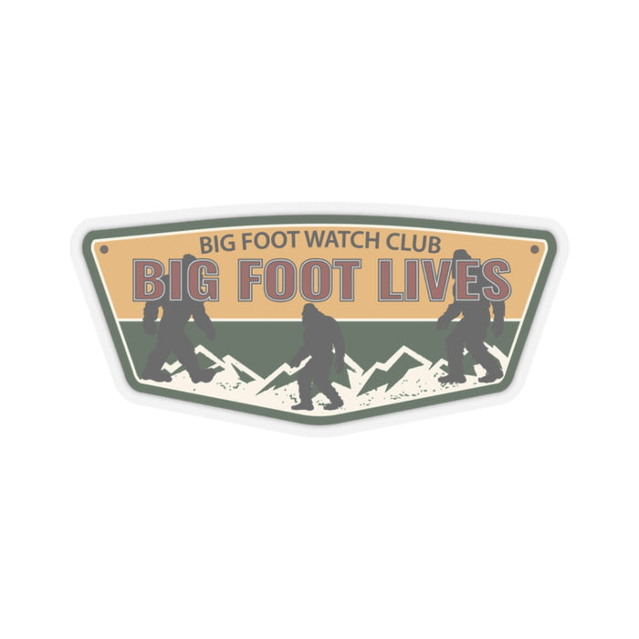 Quirky Big Foot Decal - Big Foot Watch Club Kiss-Cut Stickers