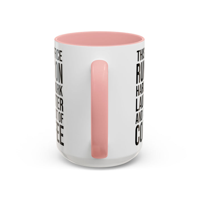 Office Coffee Mug, Runs on Coffee, Gift for him / her, Colleague Mug, Gift Idea for Office Workers, Office Mug, Colleague Gift Mug A0022-002 Accent Coffee Mug (11, 15oz)