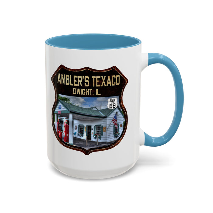 Mug Amblers Texaco Service Station Route 66 Shield Illinois 11oz