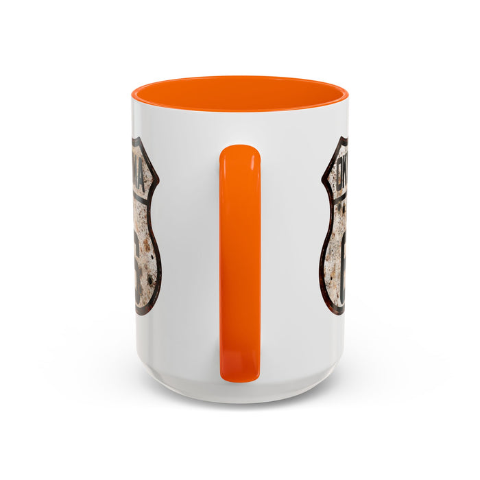 Mug Vintage Rusty Route 66 Highway Shield Oklahoma Route 66 Gift 11oz, 15oz